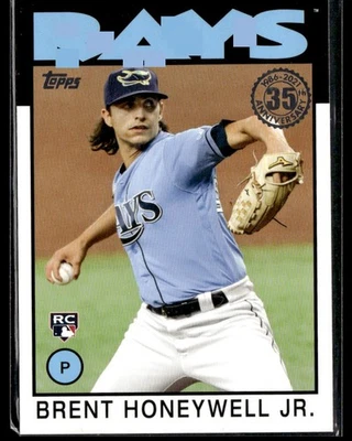 2021 Topps Update #86B-50 Brent Honeywell Jr. 1986 Topps 35th Anniversary 1901A - Image 1 of 2