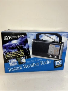 New In box Emerson Instant Weather AM/FM Portable Radio Clock Model RP6250 - Picture 1 of 6