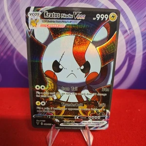 Kratos Pikachu Holo Poncho Cosplay Card Custom Shiny Detail FREE SHIPPING - Picture 1 of 5