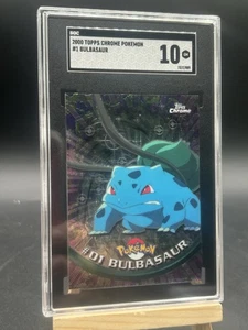 2000 Topps Chrome Pokemon T.V. #1 Bulbasaur Sgc 10 GEM MINT - Bild 1 von 2