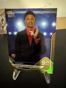 2025 Topps Now D5 ACE BAILEY Gold Foil /50 SSP Rookie RC 1st NBA Card Rare - Picture 1 of 3