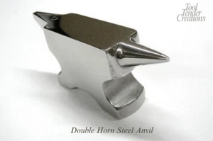 Double Horn Steel Anvil – Mini Jewelry Making Bench Block Metal Forming Tool - Picture 1 of 2