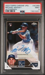 Autógrafo Topps 2023 actualización cromada #ACMM Michael Massey autógrafo RC PSA 9 - Imagen 1 de 2