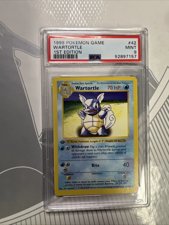1999 Pokemon Game WARTORTLE 1st Edition 42/102 PSA 9 MINT - Image 1 of 2