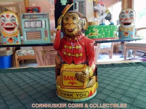 VINTAGE 1950's J CHEIN MONKEY TIPPING HAT BANK IN EXCELLENT CONDITION - Picture 1 of 5