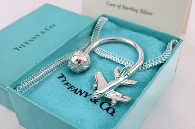 Tiffany & Co. Llavero Herradura Avión y Globo Plata de Ley 925 con Caja Foto 1 de 4