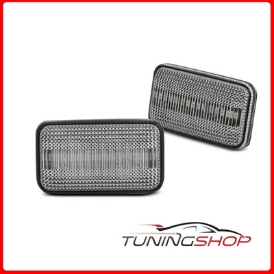 KBVW26 COPPIA FRECCE LATERALI WHITE LED SEQ fits VW GOLF I GOLF II CORRADO JETTA - Immagine 1 di 2