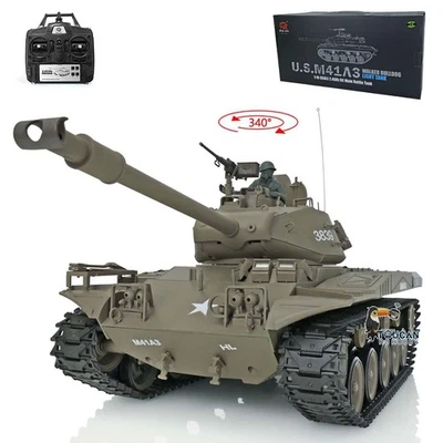 Gran Venta Henglong 2.4Gh 1/16 7.0 Walker Bulldog M41A3 IR BB Plástico 3839 RC Tanque Foto 1 de 4