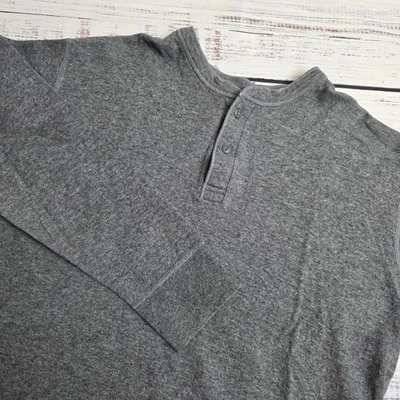L.L. Bean River Drivers Henley Shirt Wool Blend Gray 2XL Tall Traditional Fit - Image 1 of 4