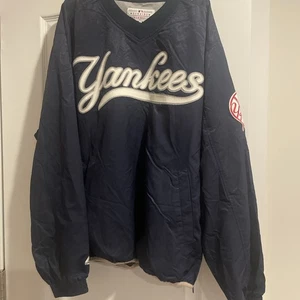 New York Yankees Jacket Mens Large Blue Majestic Pullover Windbreaker - Picture 1 of 7
