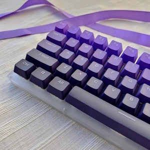 Farbverlauf lila PBT Tastenkappen-Set OEM Profil Glanz-Through Double Shot für MX - Bild 1 von 8