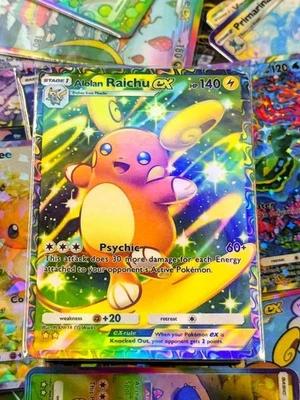 Raichu EX pocket app handmade card tcg full art Celestial Guardians Set - Image 1 of 2