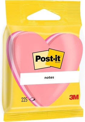 Post-it Notes Die-Cut Shape, Heart, Pink, 70 mm x 70 mm, 225 70 x 22  - Image 1 of 4