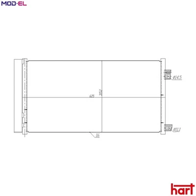 CONDENSER AIR CONDITIONING 725 090 FOR JAGUAR 204PT 2.0L 4cyl XE - Image 1 of 4