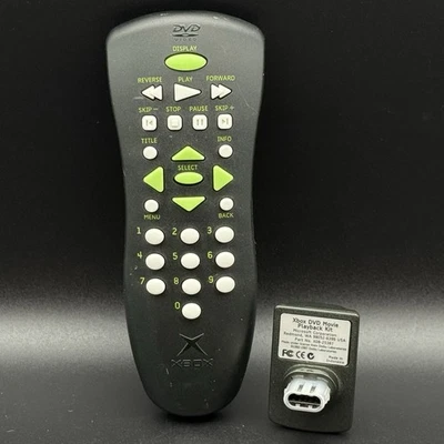 Microsoft Original XBOX DVD Kit de Reproducción de Películas Control Remoto + Dongle PROBADO FUNCIONANDO Foto 1 de 4