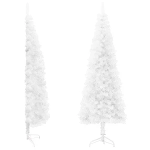 Künstlicher Halb-Weihnachtsbaum Mit Ständer Schlank Weiß 210 Cm - Bild 1 von 10