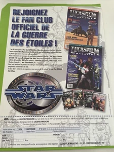 Werbung Papier Star Wars 1996 Bulletin Mitgliedschaft Fan Club - Bild 1 von 1