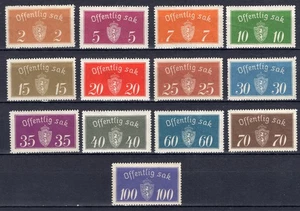 Norwegen 1933 Offentlik Sak Satz 13 x Marken sauber MH OG - Bild 1 von 2