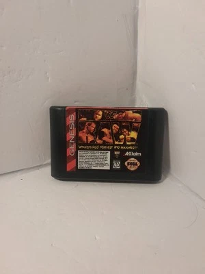 Vintage 1994 WWF Raw  Wrestling Game For Sega Genesis - Image 1 of 4