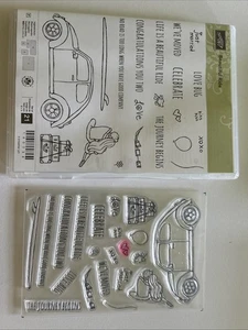 Stampin’ Up! “BEAUTIFUL RIDE” Stamp Set Love Bug Just Married Celebrate Wedding - Picture 1 of 3