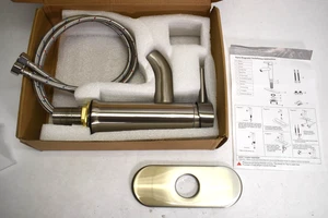 Nictie ZT-1101L Single Hole Single Handle Brushed Nickel Bathroom Faucet - Picture 1 of 8