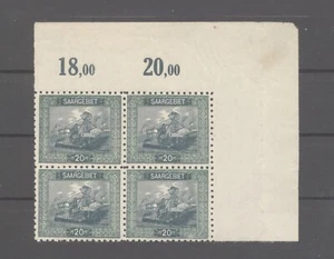 Saar,Nr.55 B,Eck-VB,xx,Falz im Seitenrand - Bild 1 von 2