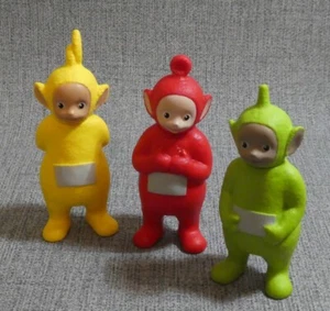 TELETUBBIES CBEEBIES 3 STANDING TOY PLASTIC FIGURES PO LAA LAA DIPSY CHARACTER - Picture 1 of 8