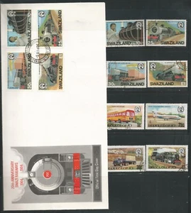 Swaziland, trains, locomotives complete used sets and FDC VG - Picture 1 of 1