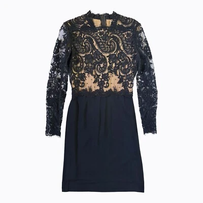 Vestido Vintage Albert Nipon Talla S Negro Encaje Transparente Gótico Victoriano Bridgerton Y2K Foto 1 de 4