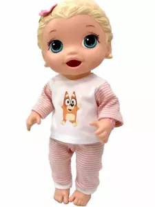 🧡 BINGO Doll Clothes fits 12” Baby Alive Dolls T-Shirt + Pants Bluey Sister NEW - Picture 1 of 3