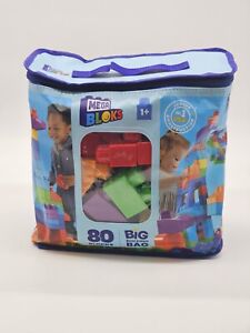 MEGA BLOKS Fisher-Price Toy Blocks Blue Big Building Bag With Storage BRAND NEW 