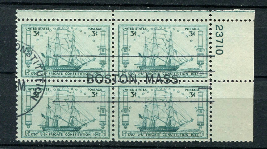 USA : Scott # 951 - Plate Block # 23710 - used - Image 1 of 1