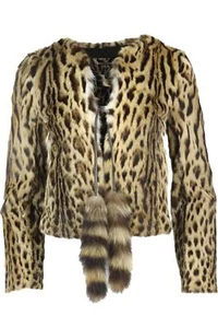 DOLCE AND GABBANA LEOPARD PRINT FUR JACKET IT 40 UK 8 - Picture 1 of 4