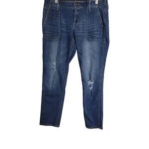 Gap Jeans Damen Größe 4/27R Girlfriend Coupe Girlfriend helle Waschung distressed  - Bild 1 von 11