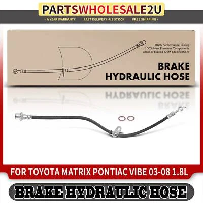 Manguera hidráulica de freno delantero izquierdo para Toyota Matrix Pontiac Vibe 2003-2008 1,8 L Foto 1 de 4