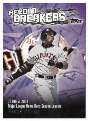 BARRY BONDS 2003 Topps Baseball Record Breakers # RB-BB San Francisco NM - MT - Image 1 of 2