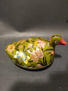 Vintage Handmade Papier Mache Duck Trinket Box - Picture 1 of 9