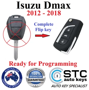 ISUZU DMAX D MAX CAR REMOTE FLIP KEY FOB 2012 2013 2014 2015 2016 2017 2018 - Picture 1 of 13