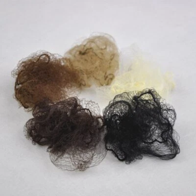 100pcs/lot Five Colors 20inch Nylon Invisible Hairnet Elastic Edge Mesh HairNets - Image 1 of 4