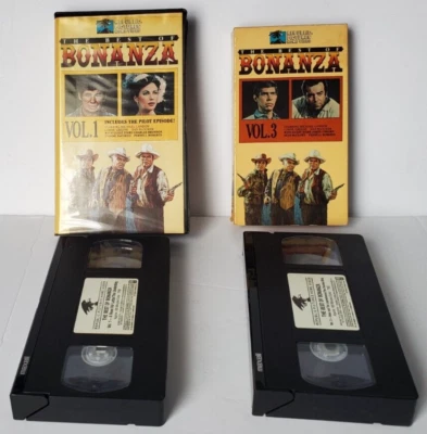 The Best of Bonanza - Vol. 1 (Clamshell Case) and Vol. 3 (Cardboard) (VHS, 1987) - Image 1 of 4