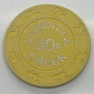 Cahuilla Creek Casino $0.50 Chip Anza California Unicorn Mold Indian Tribal - Picture 1 of 2