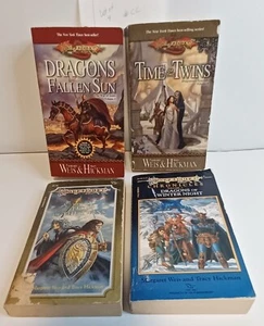 Vintage Lot of 4 Dragonlance Bks - PB - Time of the Twin/Dragons of a Fallen Sun - Picture 1 of 6