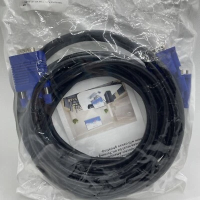 9.8ft SVGA VGA HD15 15 Pin Double Male to Male  PC LCD  Monitor Extension Cable - Image 1 of 3