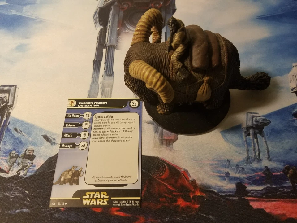 Star Wars Miniatures Universe 30 Tusken Raider on Bantha (HUGE) - Image 1 of 1