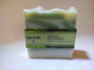  Bar of SpaLife Green Seaweed Handmade Cake Soap - Picture 1 of 5