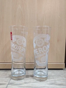 2 x Peroni Half Pint Glasses Brand New Multiple Available Like Stella Moretti - Picture 1 of 2
