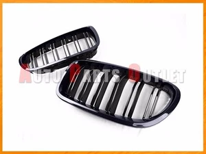 11-15 BMW F10 528i 530i 535i 550i M Style Gloss Black Grille w/ A89 Blue Trim - Picture 1 of 2