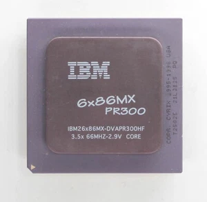 Socket 7 CPU - IBM 6x86MX PR300 - Black cap - TESTED - Picture 1 of 2