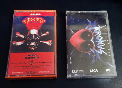 KROKUS Headhunter Heart Attack Cassette Tapes - Rock Metal Glam Hair 80s VINTAGE - Image 1 of 4
