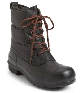 NUEVO CAZADOR Mujeres Original Corto Acolchado Botas con Cordones Negras EE. UU. 7/38 Nailon/Cuero - Imagen 1 de 12